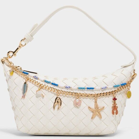 Seashell Charm Chain Link Shoulder Bag Purse - Picture 2 of 4